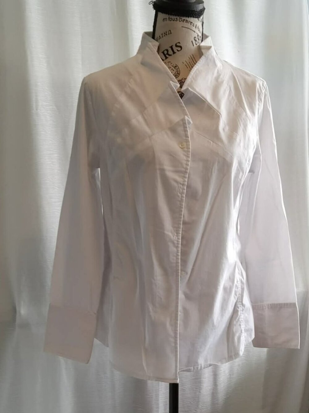 Vex Collection vintage button-down blouse unique and original pleated collar